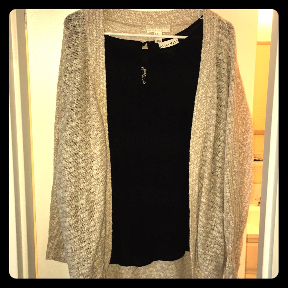 Lace Blouse and Cardigan